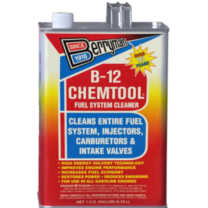 A can of B-12 Chemtool fuel system cleaner for engines.