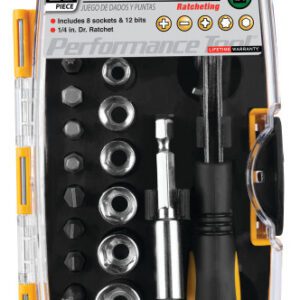 23 pc. Ratcheting Bit and Socket Set